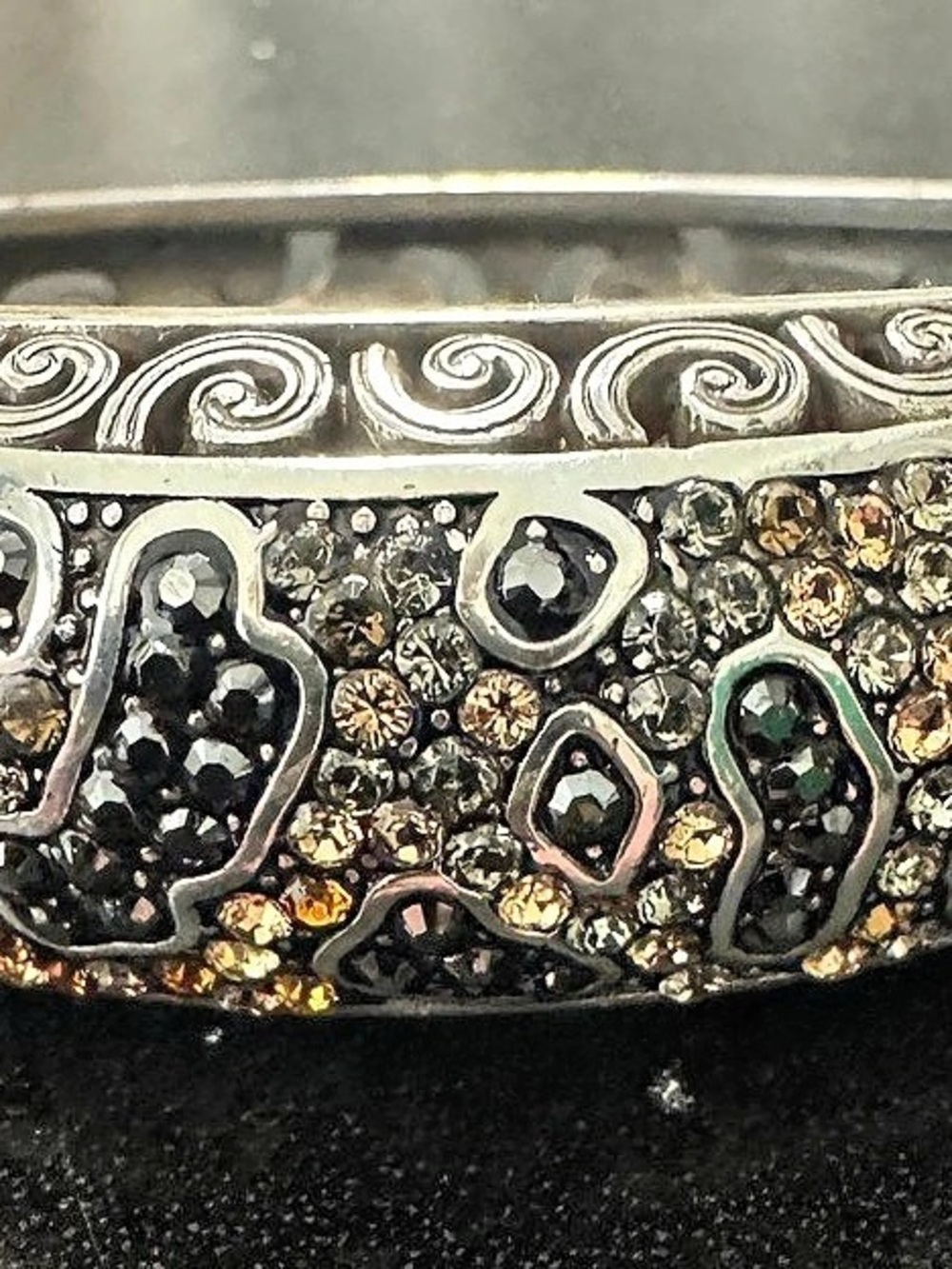 Brighton Multicolor Crystal Statement Bangle Bracelet